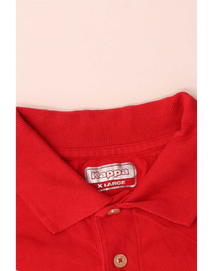 Kappa Mens Polo Shirt XL Red Cotton