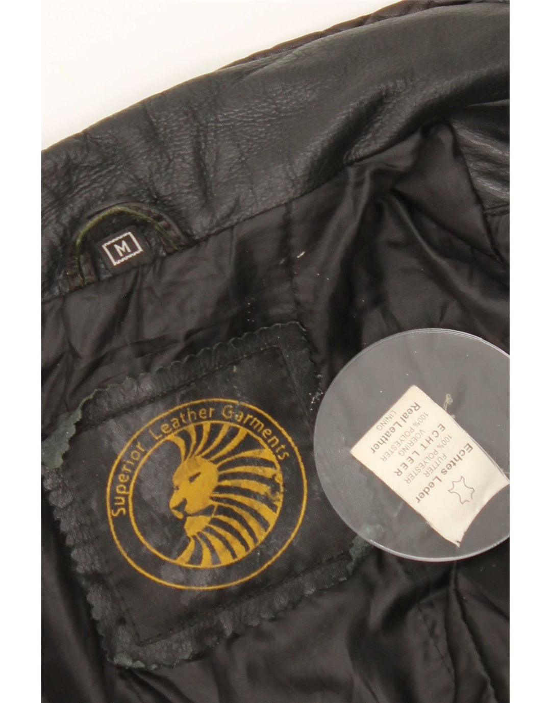 Vintage Womens Leather Jacket UK 14 Medium Black