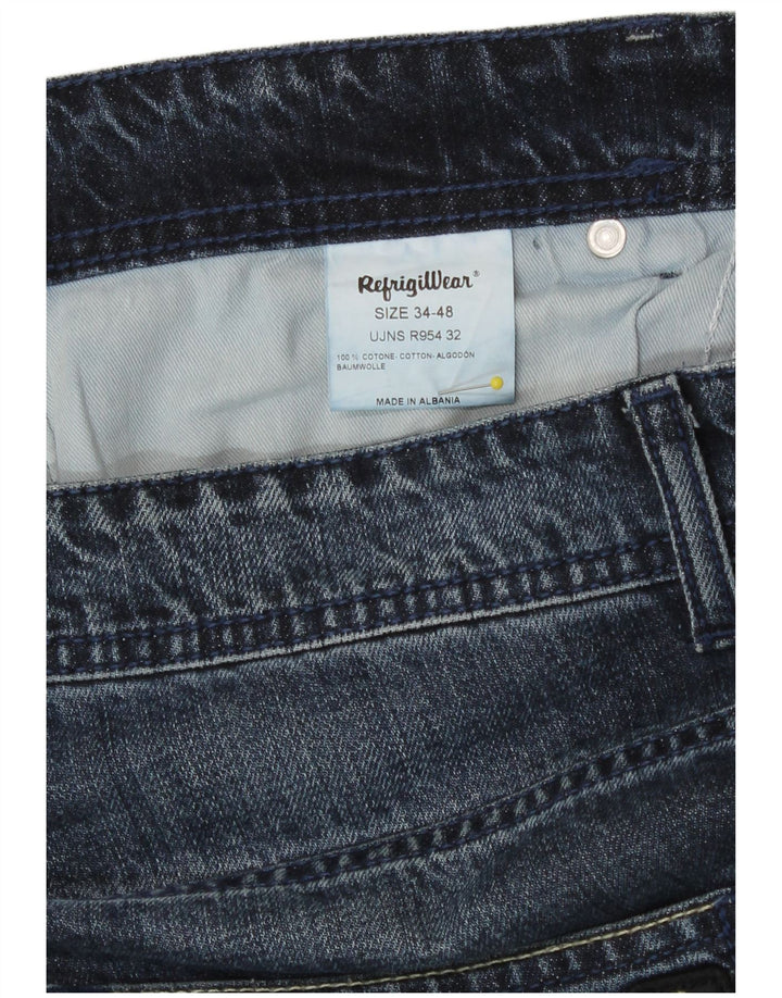Refrigiwear Mens Slim Jeans W34 L30 Navy Blue Cotton