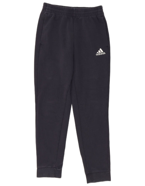 Adidas Mens Treino Calças Joggers UK 38/40 Médio Azul Marinho Algodão
