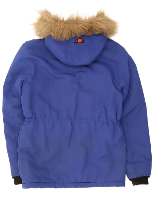 Ellesse Mens Hooded Windbreaker Jacket UK 34 XS Blue Nylon