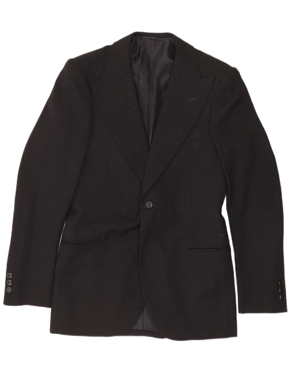 Vintage Herre 1 Knap Blazer Jacket UK 36 Small Black Classic