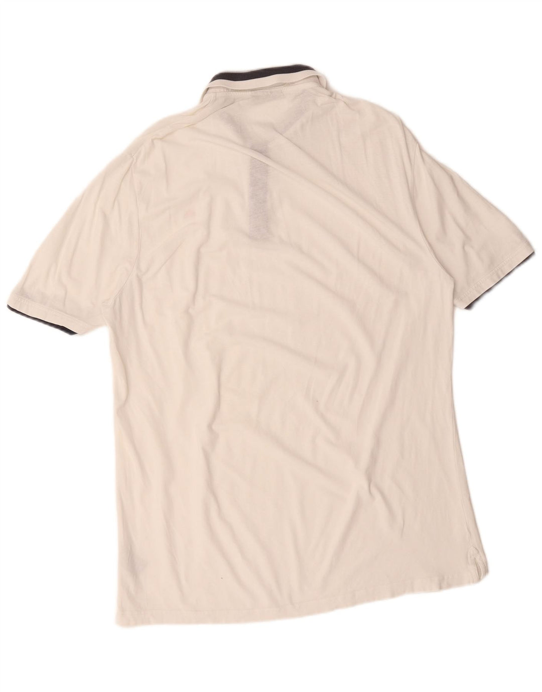 Ellesse Mens Polo Shirt XL White Striped Cotton