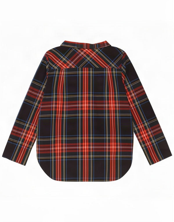 Bluză cu mânecă lungă pentru femei J. Crew Top US 8 Medium în carouri multicolore