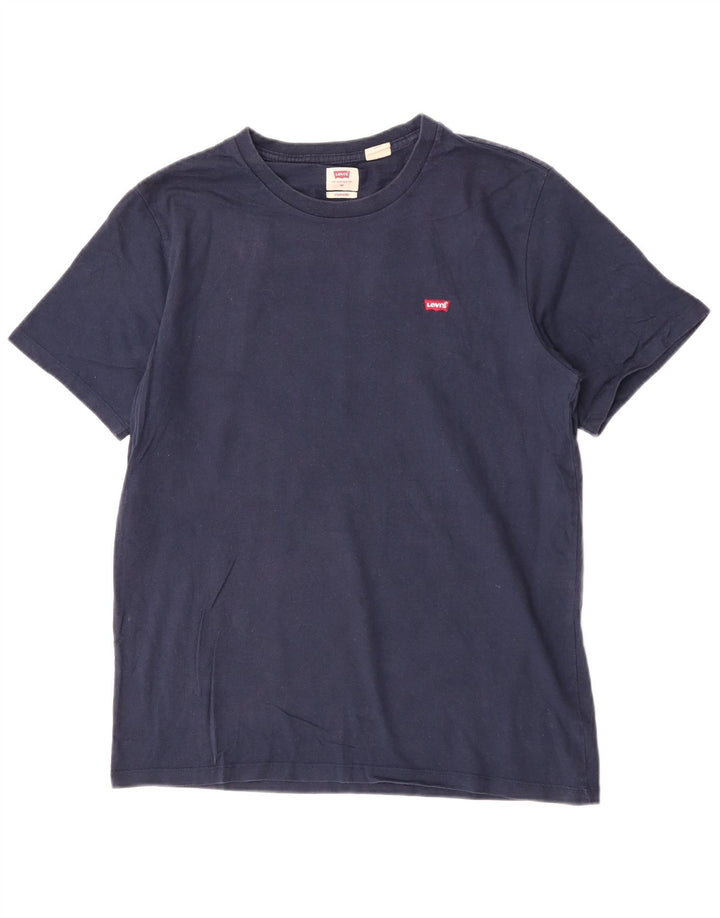 Levi's Camiseta estándar para hombre, talla mediana, azul marino