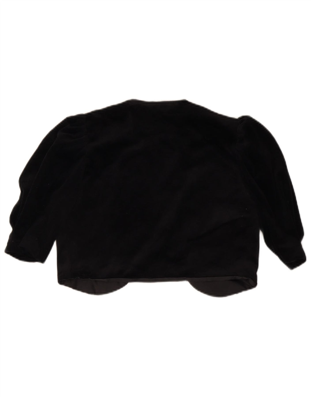 Giacca Bolero Aperto da Donna VINTAGE IT 36 XS Triacetato Nero
