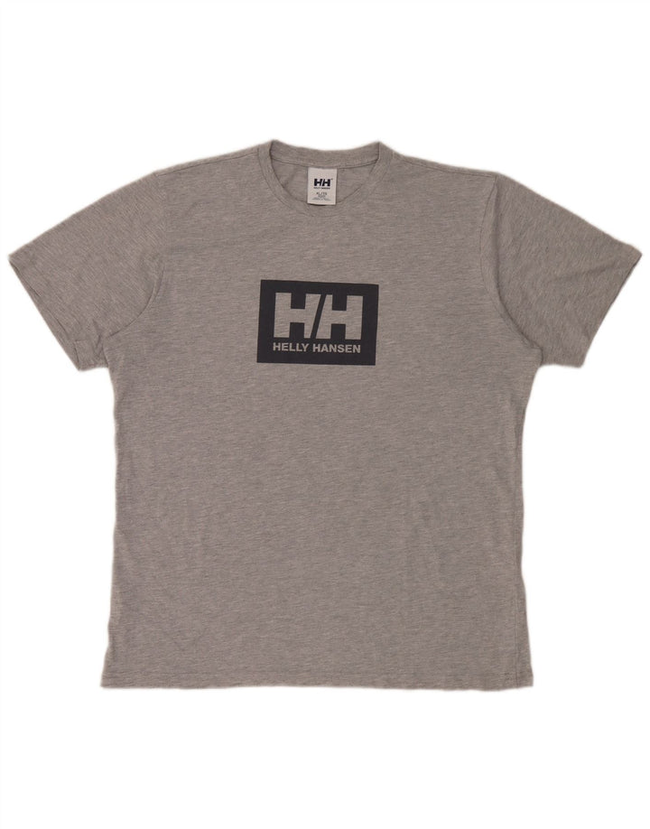 Helly Hansen Mens Graphic T-Shirt Top XL Grey Cotton