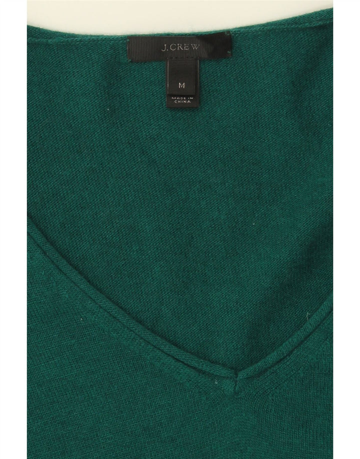 J. CREW Womens V-Neck Jumper Sweater UK 14 Medium Green Wool Vintage J. Crew and Second-Hand J. Crew from Messina Hembry 