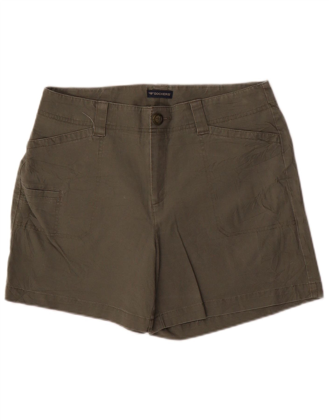 Pantaloncini cargo da donna Dockers US 8 Medium W30 cotone kaki