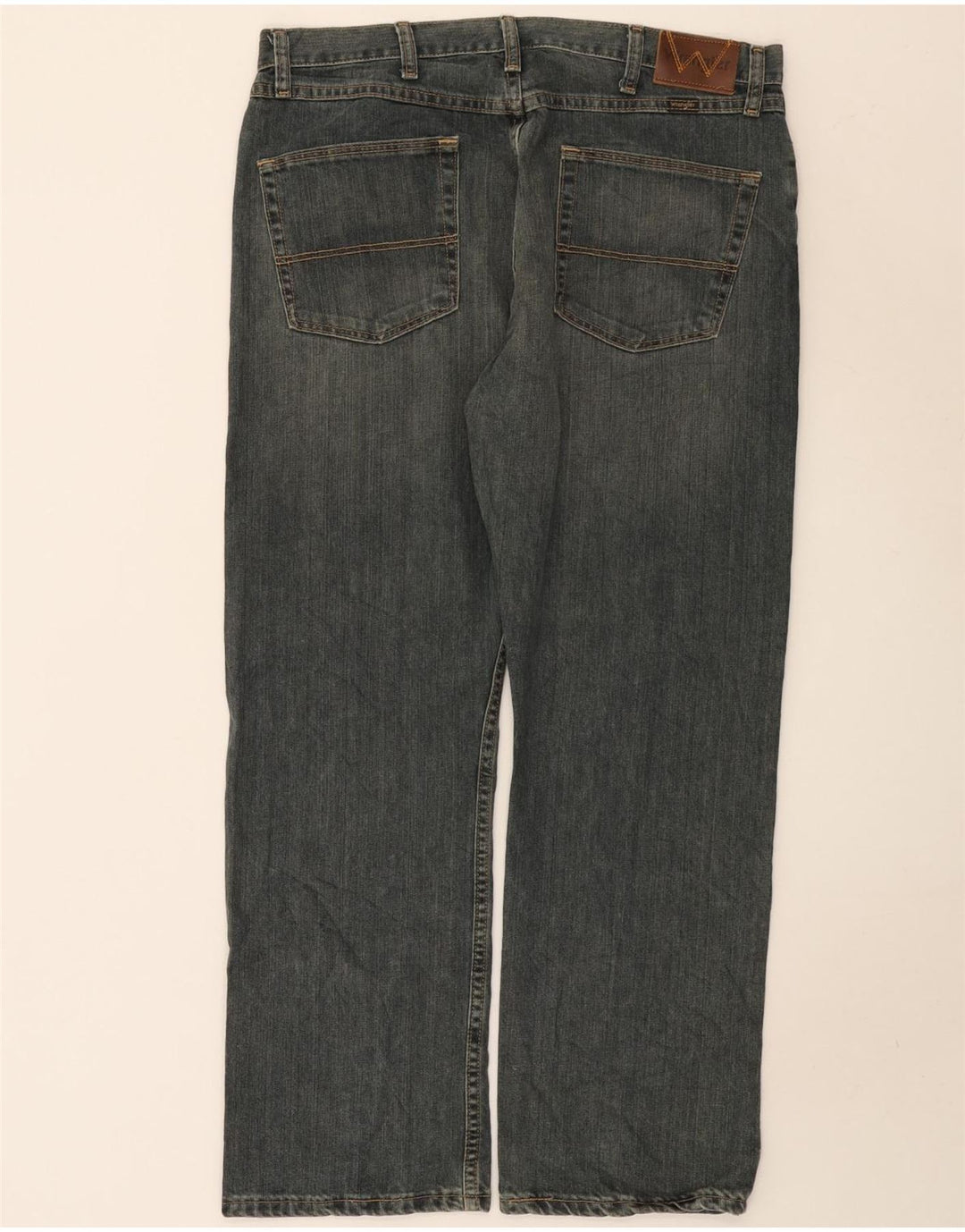 Wrangler Mens Straight Jeans W36 L29 Blue Cotton