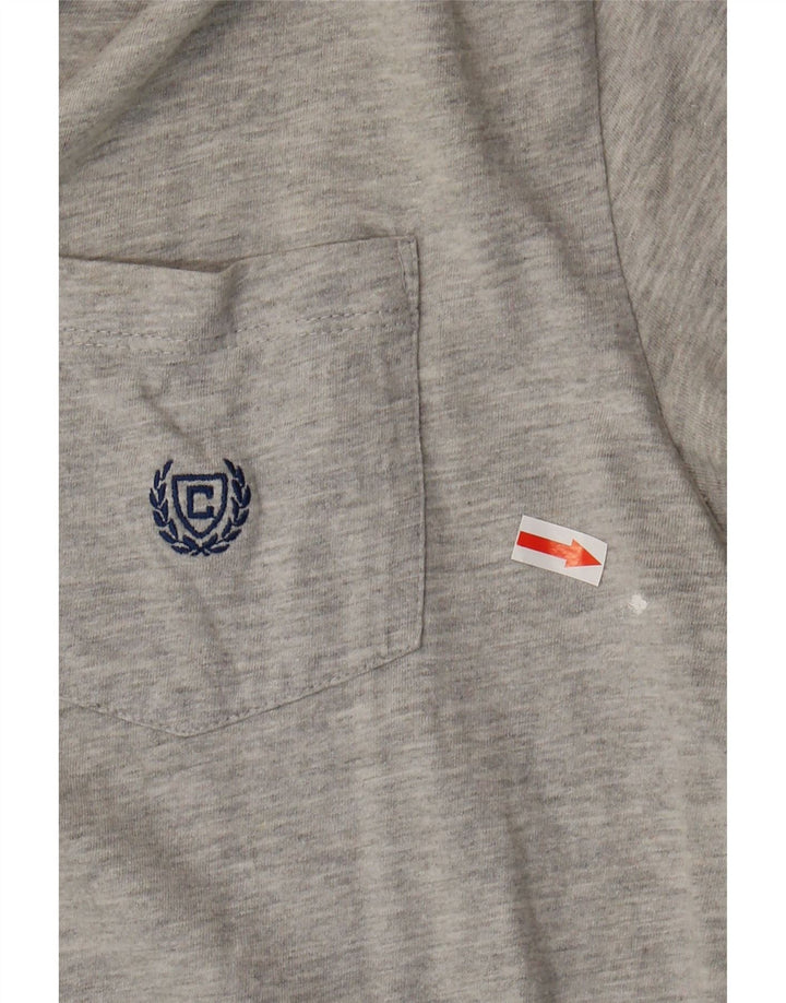 T-shirt da donna Chaps Top in cotone grigio medio