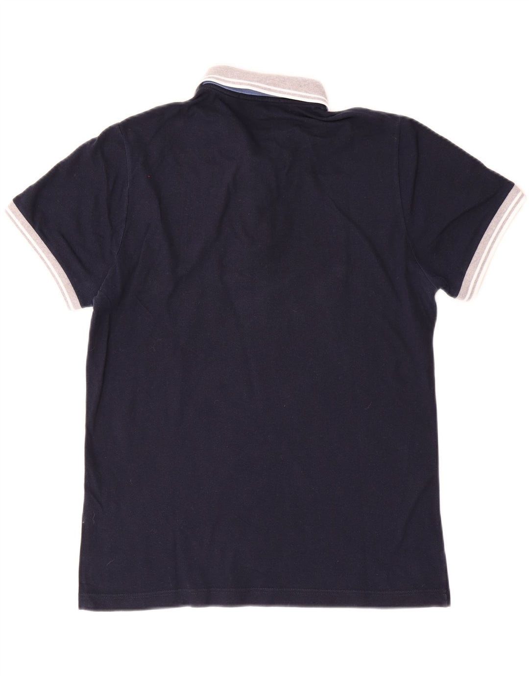 Fred Perry Mens Polo Shirt Medium Navy Blue Colourblock Cotton