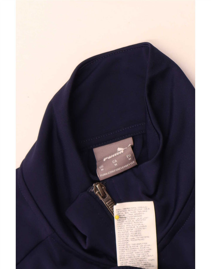 Puma Veste de Survêtement Homme Bleu Marine Moyen Polyester Colorblock
