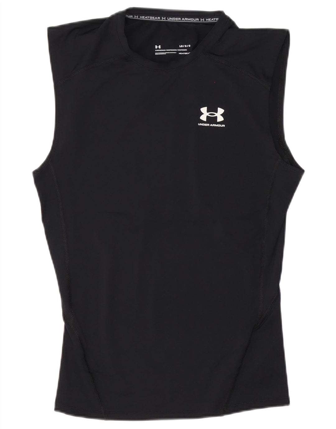 Under Armour Mens Heat Gear Vest Top Large Black Polyester