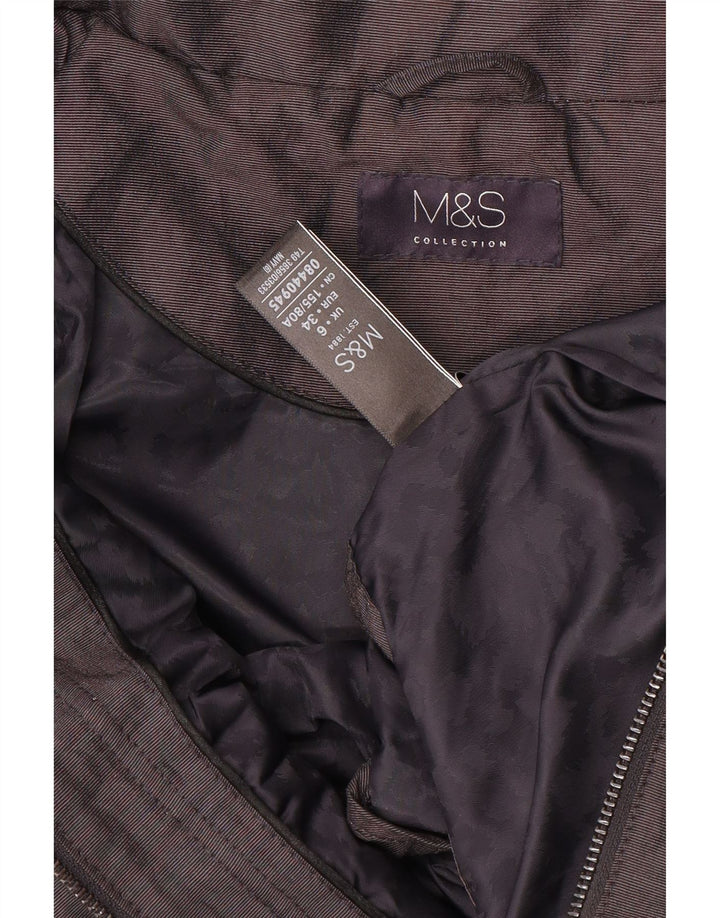 Giacca antipioggia da donna Marks & Spencer vestibilità ampia UK 6 XS blu navy in poliammide