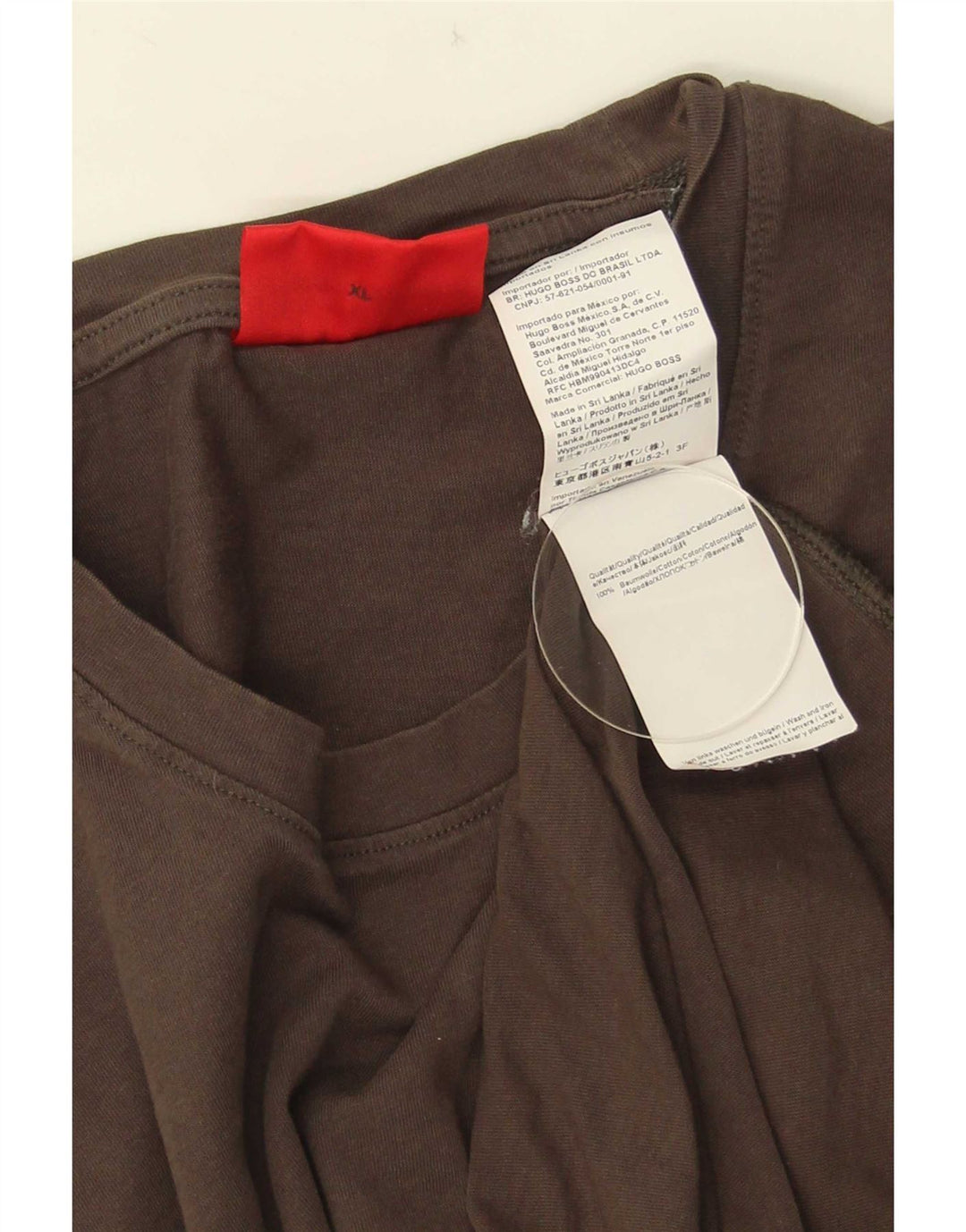 Hugo Boss Mens T-Shirt Top XL Grey Cotton