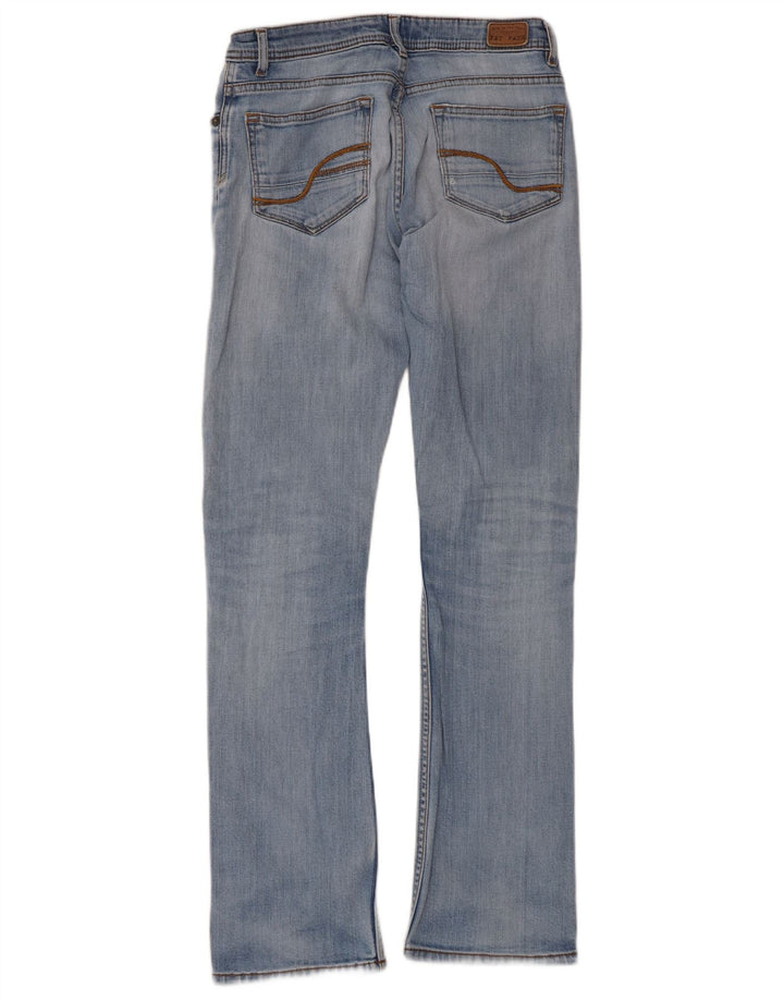 Fat Face Womens Distressed Bootcut Jeans UK 8 Small W28 L30 Blue