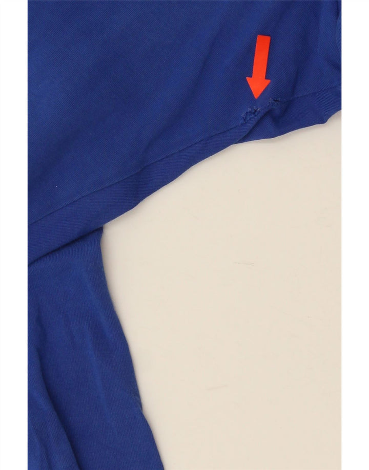 Adidas Womens Graphic Leggings UK 14 Medium Blue Cotton