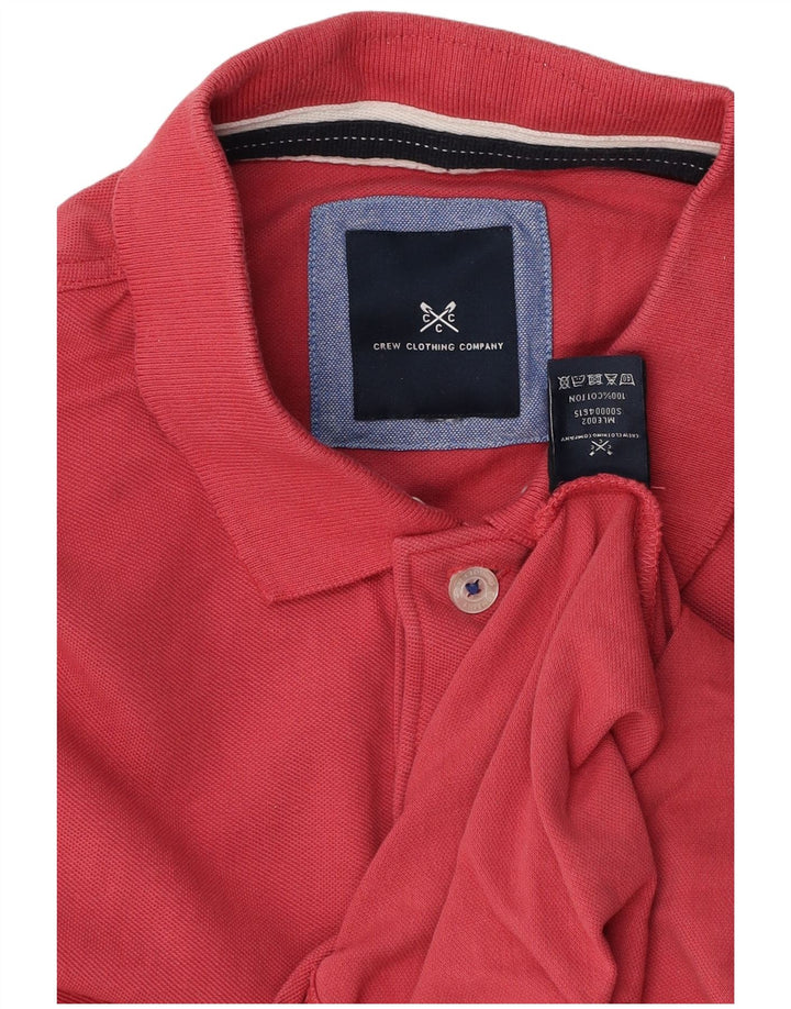 CREW CLOTHING Mens Polo Shirt Medium Pink Cotton