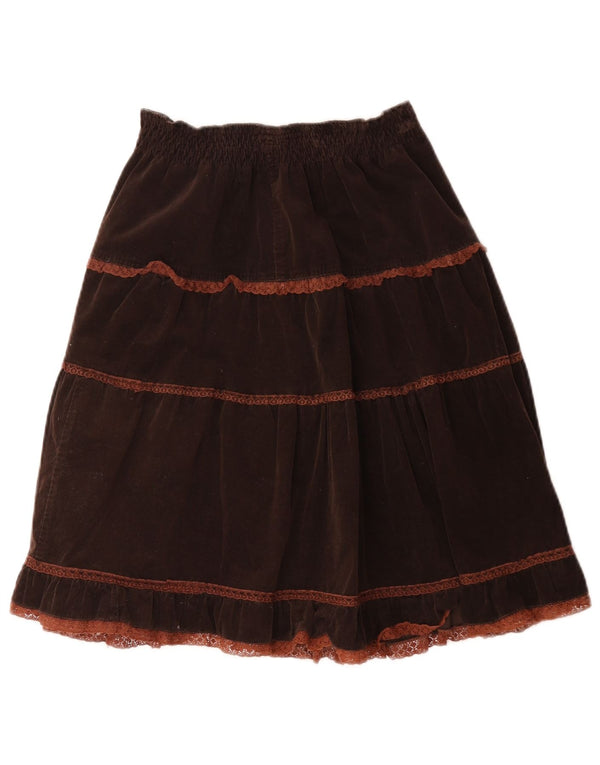 Vintage Womens Corduroy Skirt IT 44 Medium W32 Brown Cotton