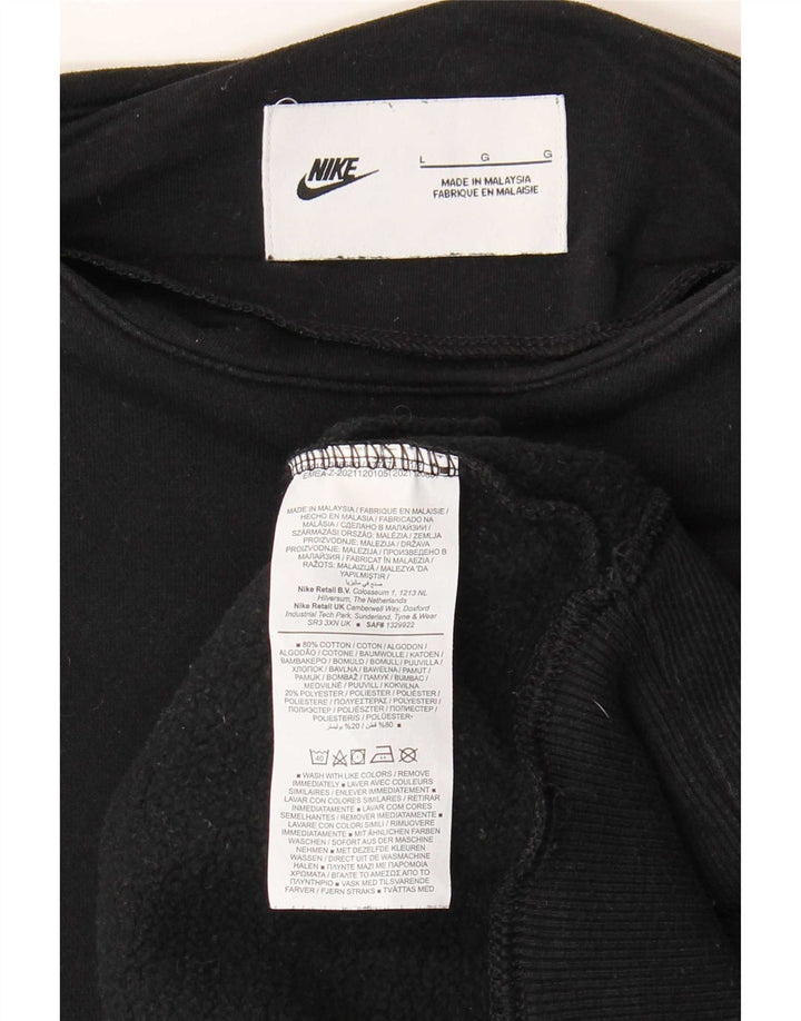 Nike Damen-Sweatshirt in Übergröße, Größe UK 16, Größe L, Schwarz, Baumwolle