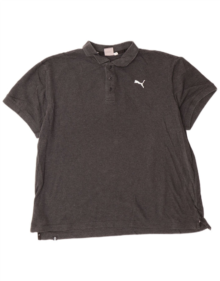 Puma Mens Polo Shirt 2XL Grey Cotton