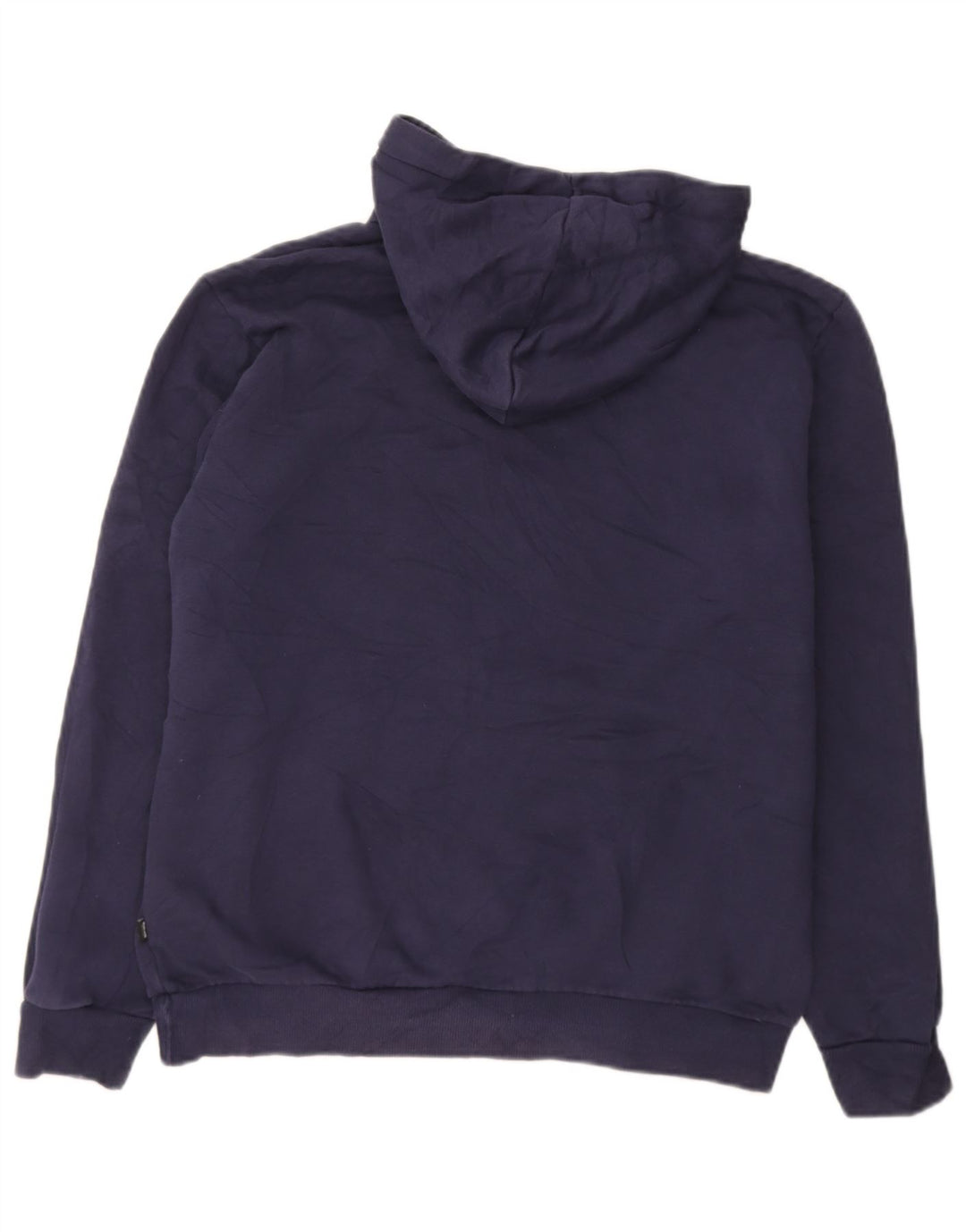 PUMA Mens Hoodie Jumper Medium Navy Blue Cotton