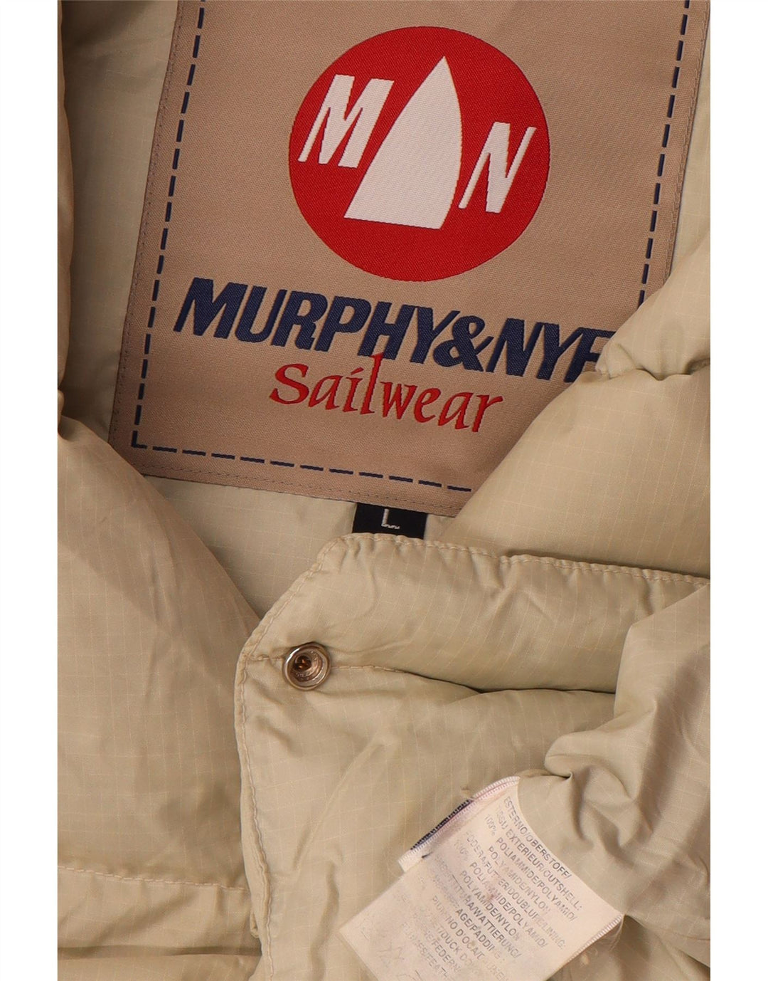 MURPHY & NYE Mens Sailmakers Padded Gilet UK 40 Large Off White Polyamide