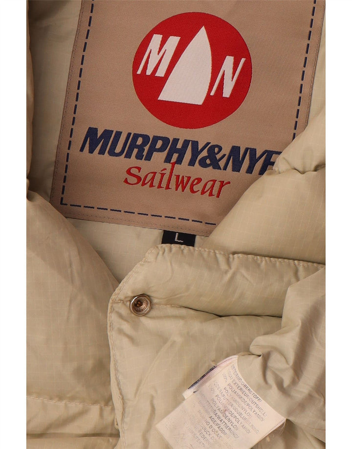 MURPHY & NYE Mens Sailmakers Padded Gilet UK 40 Large Off White Polyamide