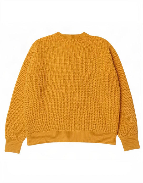Marks & Spencer Womens Crew Neck Jumper Sweater UK 16 Large Yellow