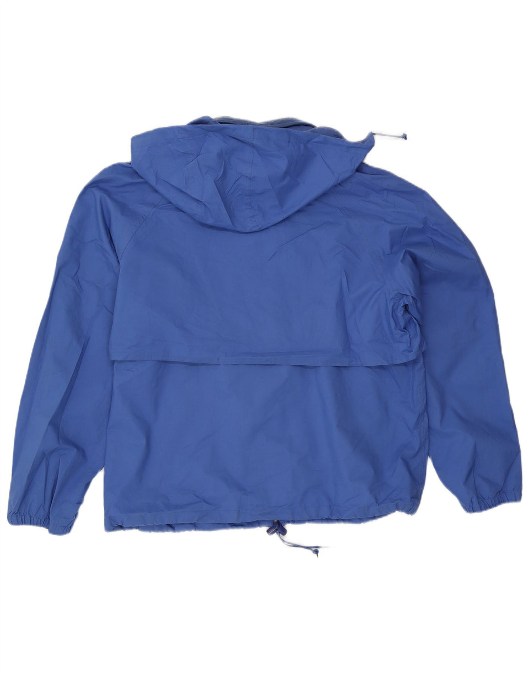 Eddie Bauer Mens Hooded Rain Jacket UK 40 Large Blue Polyester