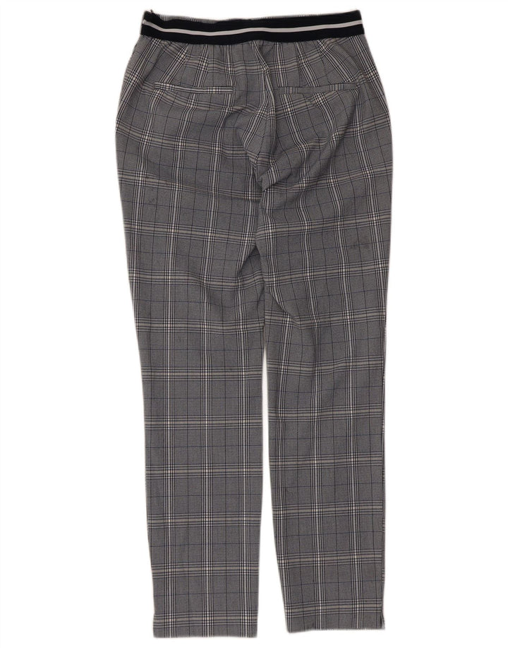 Zara Womens Slim Suit Trousers Medium W30 L27 Grey Check Polyester