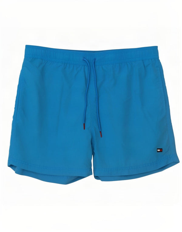 Tommy Hilfiger Herre Slim Fit Badeshorts Store Blå Polyamid
