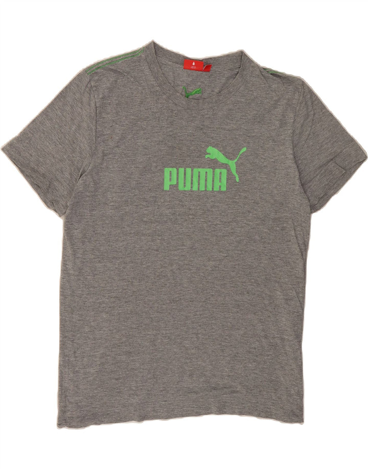 PUMA Mens Graphic T-Shirt Top Medium Grey Cotton Vintage Puma and Second-Hand Puma from Messina Hembry 