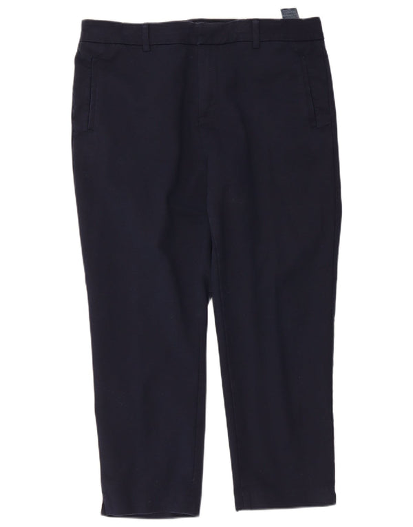 Tommy Hilfiger Damen-Hose mit kurzem Schnitt, US 14, XL, W34, L24, Marineblau, Baumwolle