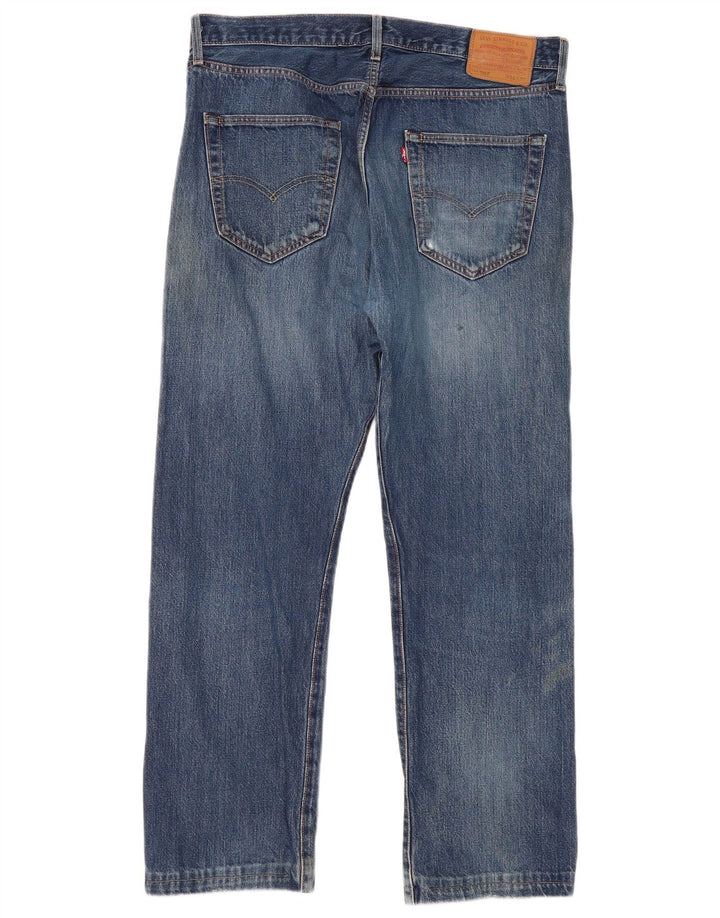 Levi's Herre 501 lige jeans W36 L30 blå bomuld