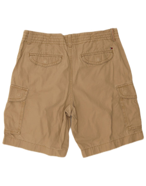 Tommy Hilfiger Mens Cargo Shorts W36 Large Beige Cotton