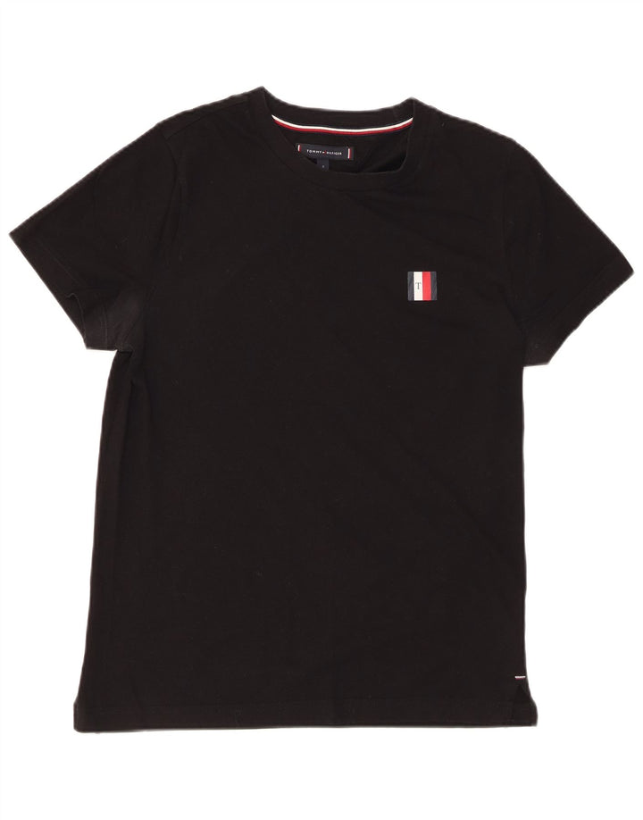 TOMMY HILFIGER Mens T-Shirt Top Small Black Cotton
