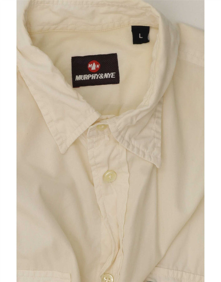Murphy & Nye Mens Shirt Large Off White