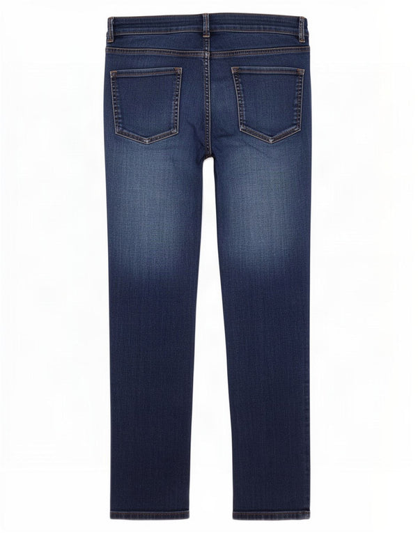 Marks & Spencer Damen The Lily Slim Jeans UK 14 Large W30 L26 Blaue Baumwolle