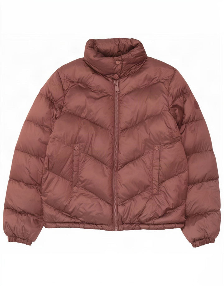Massimo Dutti Chaqueta Acolchada Mujer UK 44 Marrón Medio Poliamida