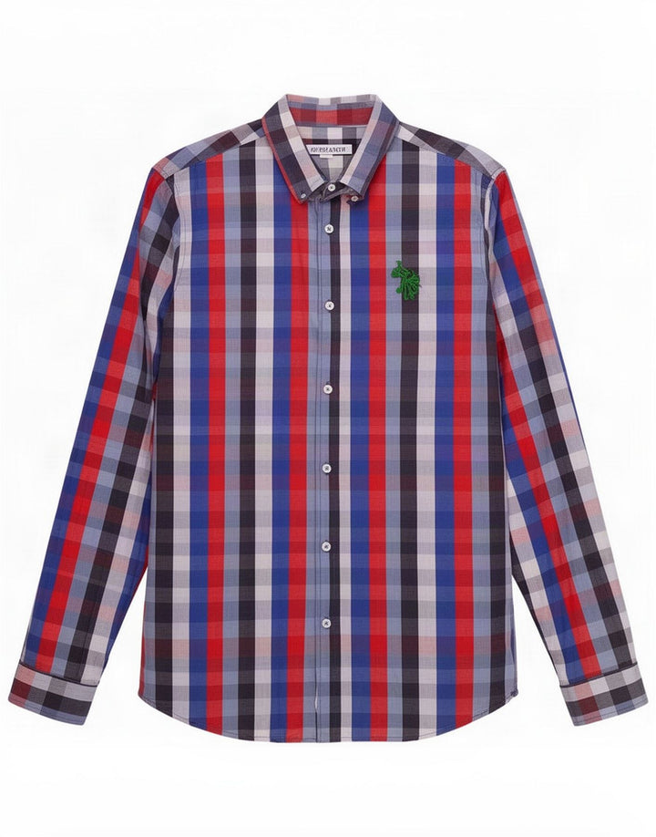 U.S. Polo Assn. Mens Shirt Medium Multicoloured Gingham Cotton