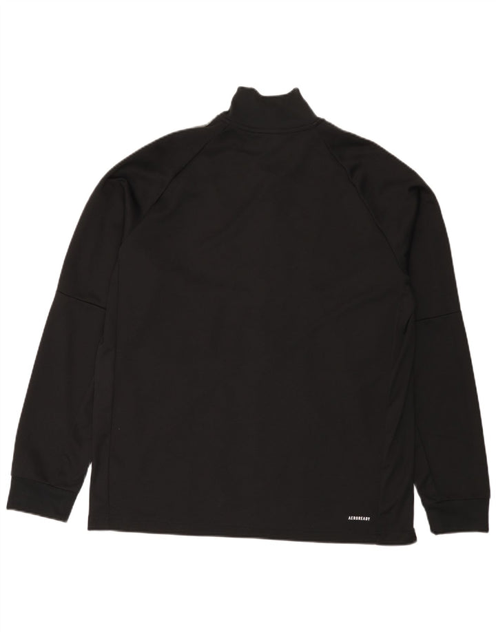Adidas Hombre Aeroready Chándal Top Chaqueta XL Negro Poliéster