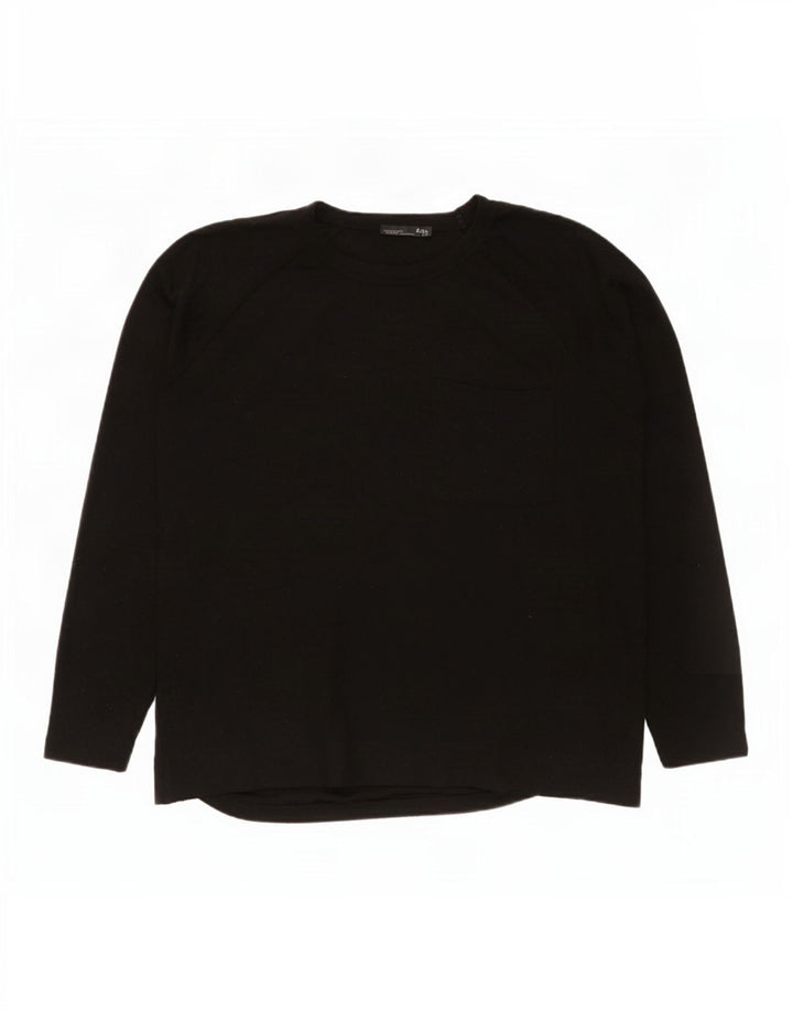 Damski top oversize z długim rękawem Zara UK 10 Small Black