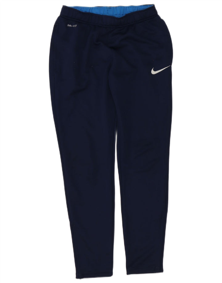 Nike Mens Dri Fit Tracksuit Trousers Medium  Navy Blue Polyester