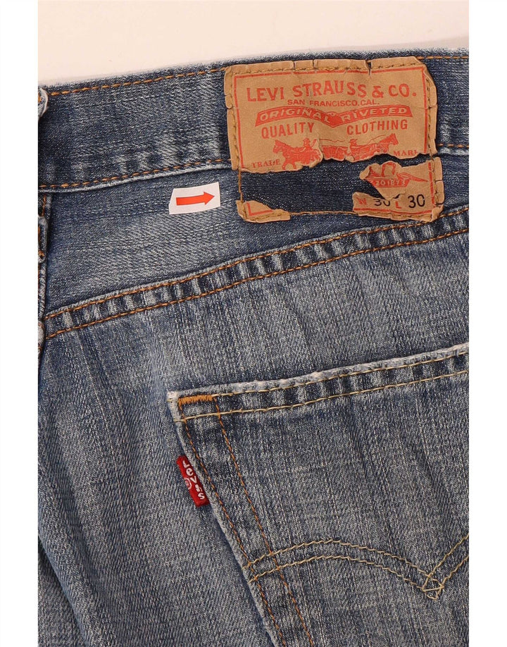 Levi's Mens 505 Straight Jeans W30 L30 Blue Cotton