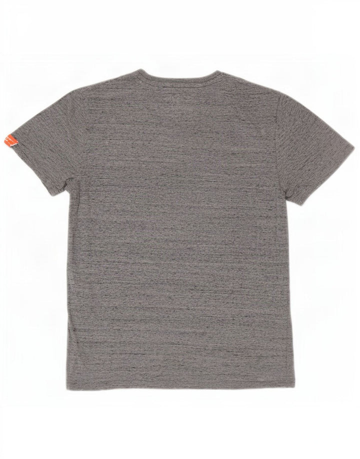 T-shirt męski Superdry, mały, szary, bawełniany w plamki