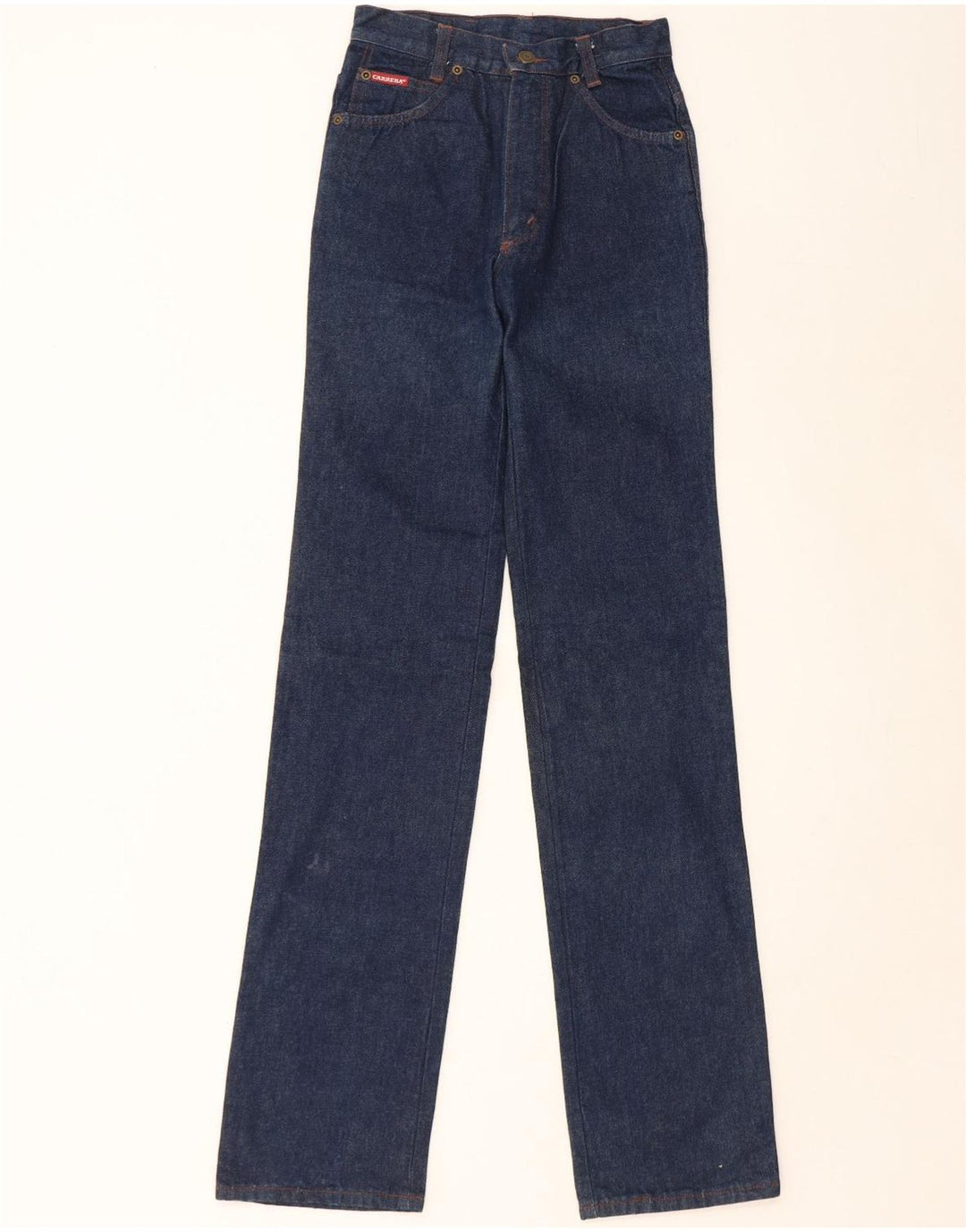 CARRERA Womens Straight Jeans W26 L35 Navy Blue Cotton