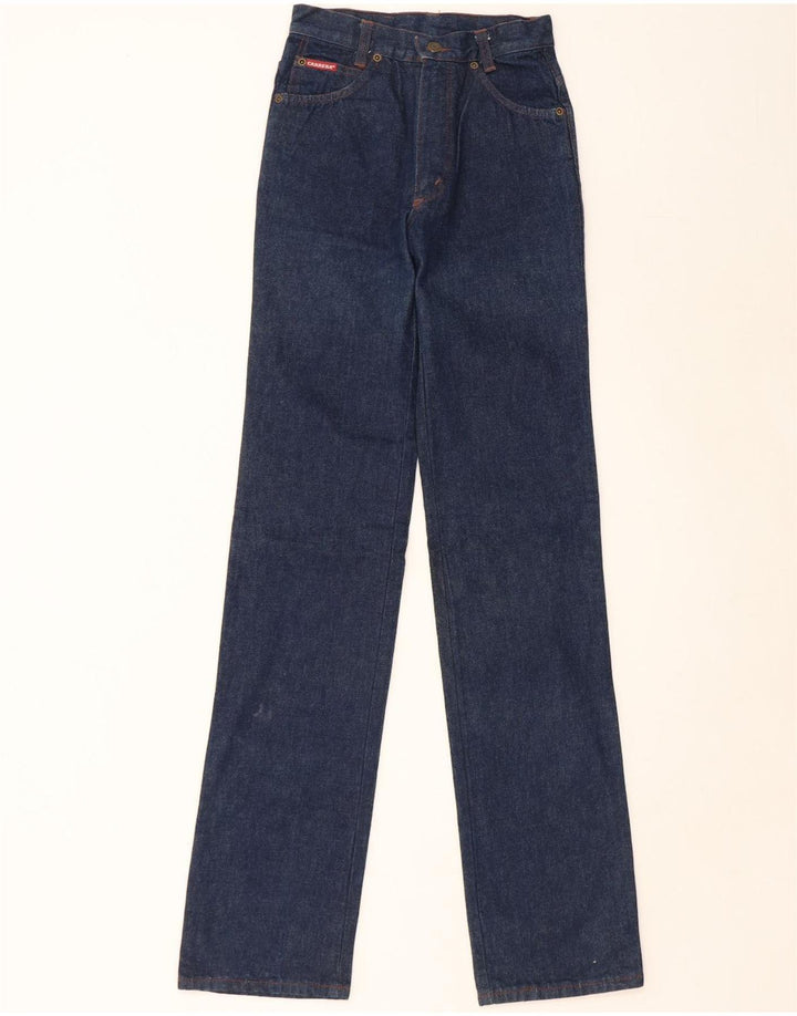 CARRERA Womens Straight Jeans W26 L35 Navy Blue Cotton