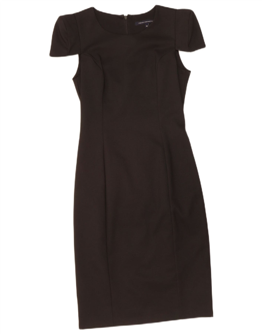 FRENCH CONNECTION Womens Bodycon Dress UK 12 Medium  Black Cotton